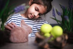 Girl playing with her toys stock image Girl playing with her toys stock image