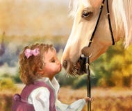 Girl with pony