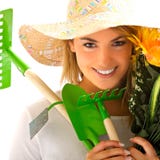 Girl portrait with gardening tools