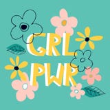 The girl power concept banner. vector illustration The girl power concept banner. vector illustration