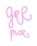 Girl Power Vector. Feminist phrase isolated on white background. Woman slogan. Pink illustration. Handwritten lettering stock illustration Girl Power Vector. Feminist phrase isolated on white background. Woman slogan. Pink illustration. Handwritten lettering stock illustration