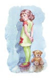 Girl standing in the corner Royalty Free Stock Photos Girl standing in the corner Royalty Free Stock Photos