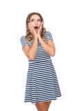 Beautiful girl with an emotional face Royalty Free Stock Photo Beautiful girl with an emotional face Royalty Free Stock Photo