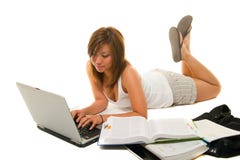 Girl Studying Royalty Free Stock Photography