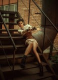 A girl in the style of steampunk royalty free stock photos A girl in the style of steampunk royalty free stock photos