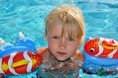 Girl in swimming pool stock photography Girl in swimming pool stock photography