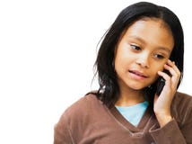 Girl Talking On Mobile Phone Royalty Free Stock Photography
