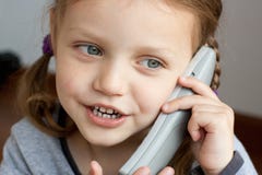 Girl talking on the phone stock photo Girl talking on the phone stock photo