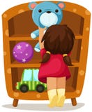 Girl with toys