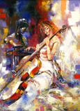 Girl and a violoncello