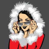 Girl in winter clothes stock illustration Girl in winter clothes stock illustration