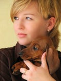 Girl With A Dog Royalty Free Stock Photography Girl With A Dog Royalty Free Stock Photography
