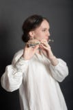 Girl With A Flute Royalty Free Stock Photography