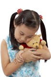 Girl With A Teddy Bear Royalty Free Stock Images