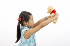 Girl With A Teddy Bear Stock Photo