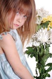 Girl With Flowers Royalty Free Stock Photo