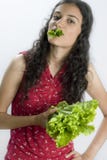 Girl With Lettuce Stock Photo Girl With Lettuce Stock Photo
