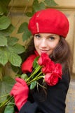 Girl With Roses Royalty Free Stock Images