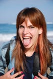 Girl With Tongue Piercing Royalty Free Stock Image Girl With Tongue Piercing Royalty Free Stock Image