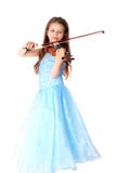 Girl With Violin Stock Images