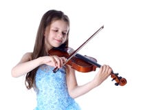 Girl With Violin Royalty Free Stock Photo