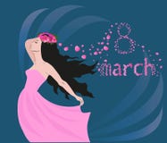 Girl in a wreath of roses vector illustration Girl in a wreath of roses vector illustration
