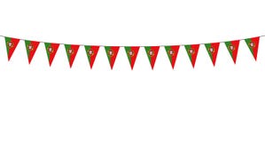 Girlanda z Portugalskimi banderkami na białym tle royalty ilustracja Girlanda z Portugalskimi banderkami na białym tle royalty ilustracja