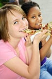 Girls Eating Pizza Stock Photos Girls Eating Pizza Stock Photos