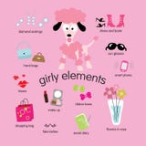 Girly Elements Set Royalty Free Stock Photos Girly Elements Set Royalty Free Stock Photos