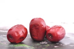 Giuggiola rossa--un alimento del cinese tradizionale fotografie stock Giuggiola rossa--un alimento del cinese tradizionale fotografie stock