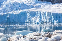 Glacier reflected in the Antarctic waters of Neco bay and a few royalty free stock photos Glacier reflected in the Antarctic waters of Neco bay and a few royalty free stock photos