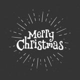 glad jul logo retro stil En inskrift för din design mot en bakgrund av vita strålar stock illustrationer glad jul logo retro stil En inskrift för din design mot en bakgrund av vita strålar stock illustrationer