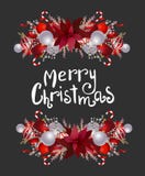 Glad jul och kort för lyckligt nytt år stock illustrationer Glad jul och kort för lyckligt nytt år stock illustrationer