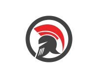 Gladiator Spartan Helmet logo Design Template stock illustration Gladiator Spartan Helmet logo Design Template stock illustration