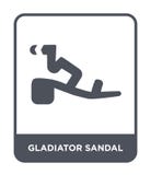 gladiatorsandalsymbol i moderiktig designstil gladiatorsandalsymbol som isoleras på vit bakgrund symbol för gladiatorsandalvektor stock illustrationer gladiatorsandalsymbol i moderiktig designstil gladiatorsandalsymbol som isoleras på vit bakgrund symbol för gladiatorsandalvektor stock illustrationer