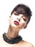 Glamorous young woman - stylish fashion model Royalty Free Stock Images Glamorous young woman - stylish fashion model Royalty Free Stock Images
