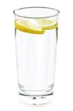Glas water met citroen stock afbeeldingen Glas water met citroen stock afbeeldingen