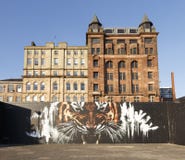 GLASGOW, ECOSSE - VERS 2015 : Art de rue photos libres de droits GLASGOW, ECOSSE - VERS 2015 : Art de rue photos libres de droits