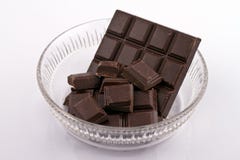 Glass Bowl With Chocolate Royalty Free Stock Image