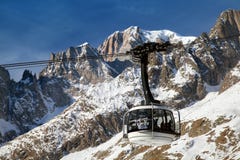Glass cablecar SKYWAY on Mont Blanc stock photography Glass cablecar SKYWAY on Mont Blanc stock photography