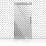 Glass doors with chrome silver handles set royalty free illustration Glass doors with chrome silver handles set royalty free illustration