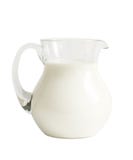 Glass Jar With Milk Stock Photo