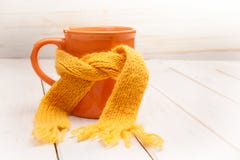 Glass Of Tea In A Scarf Royalty Free Stock Photo