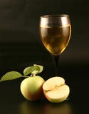 Glass Of Wine And Apples Stock Images