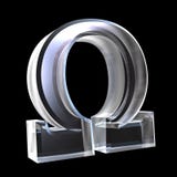 glass omega symbol för 3d vektor illustrationer glass omega symbol för 3d vektor illustrationer