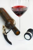 Glass of Red Wine Corkscrew Wine Bottle Corcks Isoalted on White Top view Flat Lay Stock Image Glass of Red Wine Corkscrew Wine Bottle Corcks Isoalted on White Top view Flat Lay Stock Image
