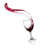 Glass of red wine with splashes Royalty Free Stock Photos Glass of red wine with splashes Royalty Free Stock Photos