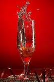 Glass With Champagne And Strawberries Royalty Free Stock Image Glass With Champagne And Strawberries Royalty Free Stock Image