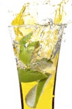 Glass With Juice And Lemon Royalty Free Stock Photos