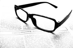 Glasses on newspaper royalty free stock photo Glasses on newspaper royalty free stock photo